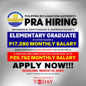 philippine reclamation authority careers|5 Vacancies available at PRA, Apply now .
